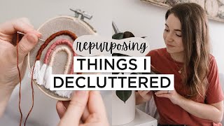 REPURPOSING Things I DECLUTTERED ✨ Minimalism  Decluttering [upl. by Nekcerb]