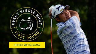 Every Shot From Hideki Matsuyamas Opening Round  The Masters [upl. by Nnylsaj]