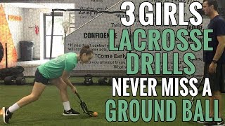 Lacrosse Ground Ball Drills  Girls Lacrosse Drills [upl. by Nawotna]