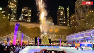 NYC LIVE Bryant Park Christmas Tree Lighting Ceremony 2023 [upl. by Pedaias980]