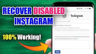 How to Recover DISABLED Instagram Account 2025 [upl. by Allicsirp]