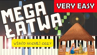 🎹 Wśród nocnej ciszy  Piano Tutorial MEGA ŁATWA wersja 🎹 [upl. by Aierdna693]