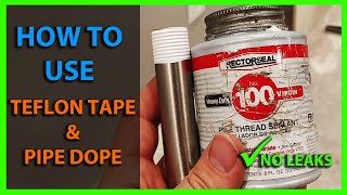 How To Use Teflon Tape amp Pipe Dope on Water Lines  PTFE Thread Sealant Tape amp Pipe Thread Sealant [upl. by Sukcirdor288]