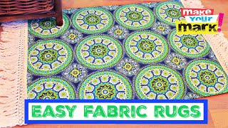 The Easiest Fabric Rugs DIY [upl. by Sug]