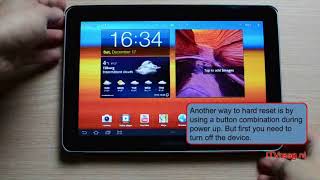 Galaxy Tab 101  Hard Factory Reset two ways [upl. by Hartzel]