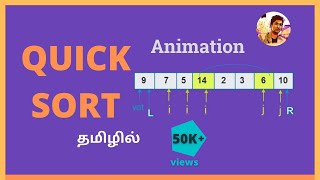 Quick Sort in Tamil  Best explanation with Animation and Pseudo code [upl. by Eiral]