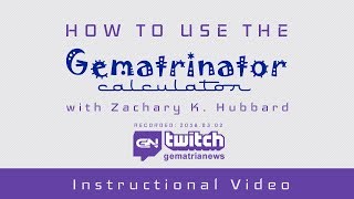 How To Use The Gematrinator calculator [upl. by Rehpotirhc]