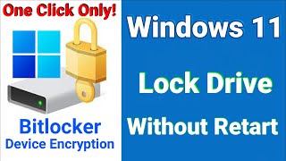 How to LOCK Bitlocker on Windows 11 Without Restart  Youtube [upl. by Elokkin]