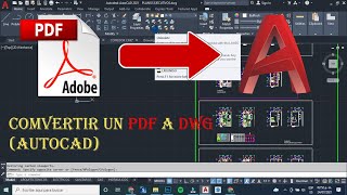 PDF A AUTOCADCOMO CONVERTIR UN PDF A DWG AUTOCAD [upl. by Glennie]