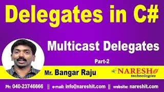 Multicast Delegates  Delegates Part 2  CNET Tutorial  Mr Bangar Raju [upl. by Waverley]