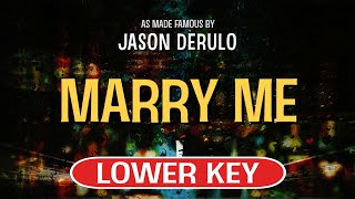 Marry Me Karaoke Lower Key  Jason Derulo [upl. by Brantley]