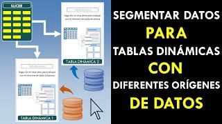 Segmentar datos para tablas dinámicas con diferentes orígenes de datos [upl. by Niltiac646]