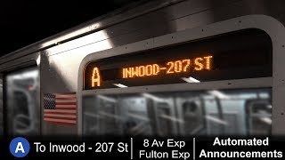 ᴴᴰ R179 A Express Train to 207 St Announcements  From Lefferts  First Day of R179s on the A line [upl. by Liddie925]