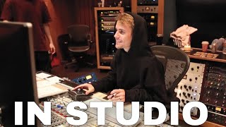 Justin Bieber Making Beats In Studio [upl. by Brear]