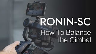 RONINSC  How To Perfectly Balance Your Gimbal With Few Steps [upl. by Mildred799]