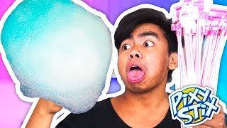 DIY How To Make PIXY STIX COTTON CANDY [upl. by Morrell]