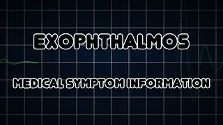 Exophthalmos Medical Symptom [upl. by Ahsienel]