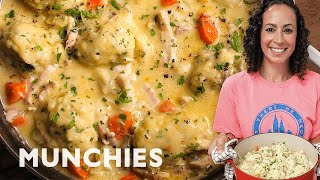 Chicken amp Dumplings A Classic Comfort Food  The Cooking Show [upl. by Orgalim]