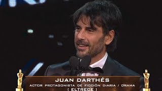 Juan Darthés quotMejor actor protagonista de ficción diariaquot en MF2017 [upl. by Hanej]