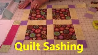 Quilt Sashing Lesson 2  The Sewing Room Channel [upl. by Bonaparte]