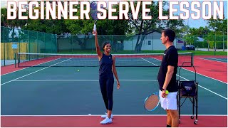 Beginner Tennis Serve Lesson  Learning the Loop [upl. by Watkin]