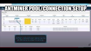 How to setup a Antminer Miner and connect it to a pool to mine [upl. by Hillell950]