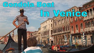 How To Steer A Gondola Boat In Venice  Explore Venice Italy With Kids [upl. by Aldarcie]