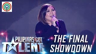 Pilipinas Got Talent Season 5 Live Finale  quotBituin Walang Ningningquot  Sharon Cuneta [upl. by Gitel]