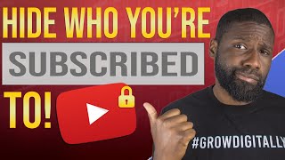 How to hide subscriptions on YouTube channel 2020  Keep subscriptions private [upl. by Soisanahta]