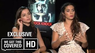 Exclusive Interview Lorenza Izzo and Ana de Armas Talks Knock Knock HD [upl. by Sadler]