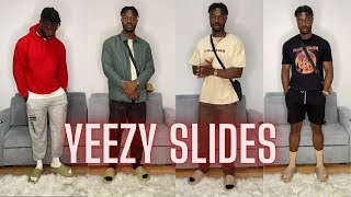 HOW TO STYLE YEEZY SLIDES PURE amp RESIN [upl. by Anner]