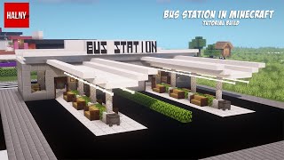 How to build a bus station in minecraft  builders tutorial🚍 [upl. by Feinberg]