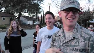 Soldier Coming Home Airman Surprises Family for Christmas [upl. by Notlad447]