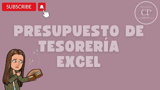 Presupuesto de tesorería EXCEL [upl. by Hogen148]