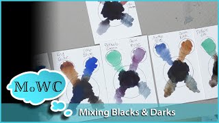 6 Ways to Mix Blacks and Darks in Watercolor [upl. by Yaras]