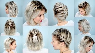 10 EASY BRAIDS FOR SHORT HAIR TUTORIAL  Milabu [upl. by Akeihsal]