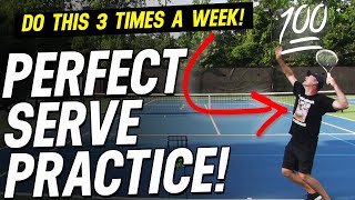 Serve Lesson Perfect Serve Practice 20 minute routine [upl. by Notsehc]