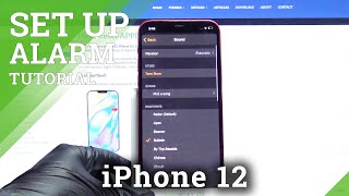 How to Set Up Alarm Clock in iPhone 12 – Alarm Settings [upl. by Cuhp769]