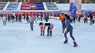 Ice Skating Rink in Bryant Park New York City [upl. by Josh694]