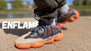 Is This A New Yeezy Trend Yeezy 500 Enflame Review amp On Foot [upl. by Halilak679]