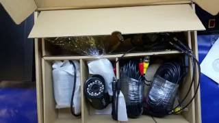 PART 1 720p Floureon CCTV security camera amp DVR system unboxing [upl. by Nylqcaj]