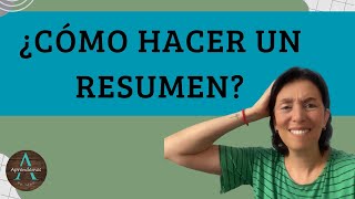 ¿CÓMO HACER UN RESUMEN  HOW TO MAKE A SUMMARY [upl. by Marb]