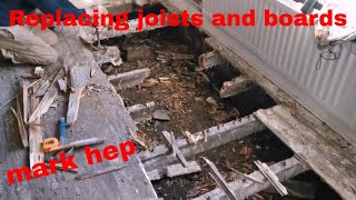 Replacement floorboards and joists [upl. by Wileen]