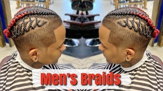 Mens Braided Hairstyles  Easy Braids for Men [upl. by Atsok64]