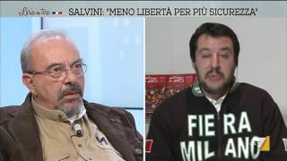 Salvini vs Vauro quotSei come Alfano non mi interessiquot [upl. by Lias]