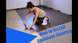 How to Install Laminate Flooring For Beginners [upl. by Oniram848]