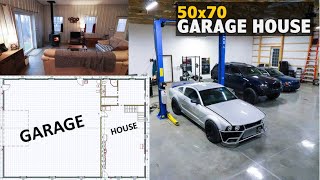 50x70 Garage House  FULL TOUR and COST Breakdown [upl. by Sunday991]