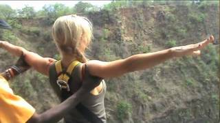 Bungee Jumping at Victoria Falls Pt 1 [upl. by Milburt]