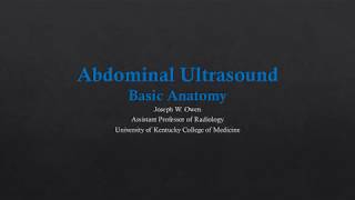 Abdominal US  Basic Anatomy [upl. by Nitsua]