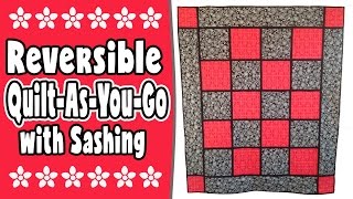 QUILT AS YOU GO WITH SASHING Tutorial [upl. by Emmet392]